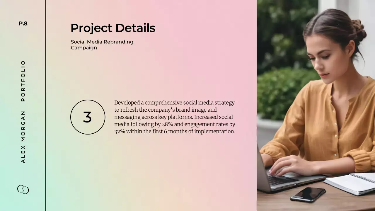 Pastel elegant portfolio presentation template