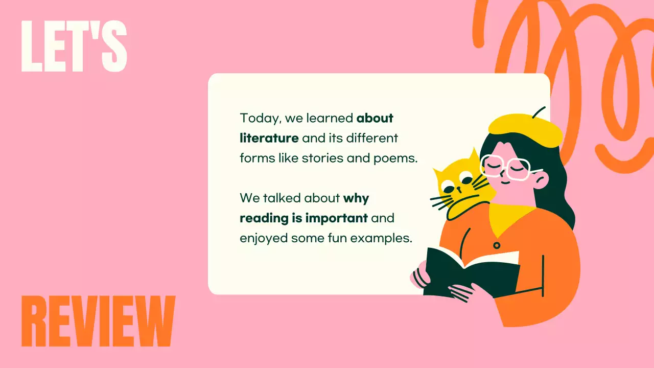 Orange Modern Literature Class Presentation