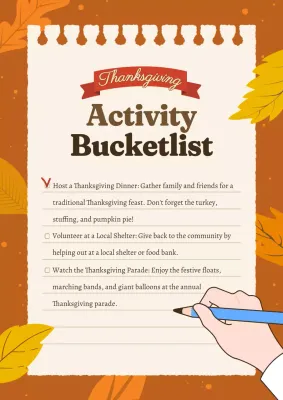 Orange Retro Holiday Checklist Poster