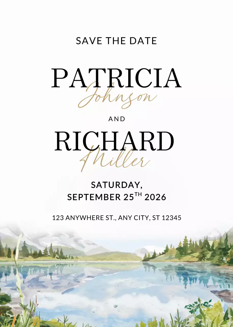 White Elegant Wedding Invitation