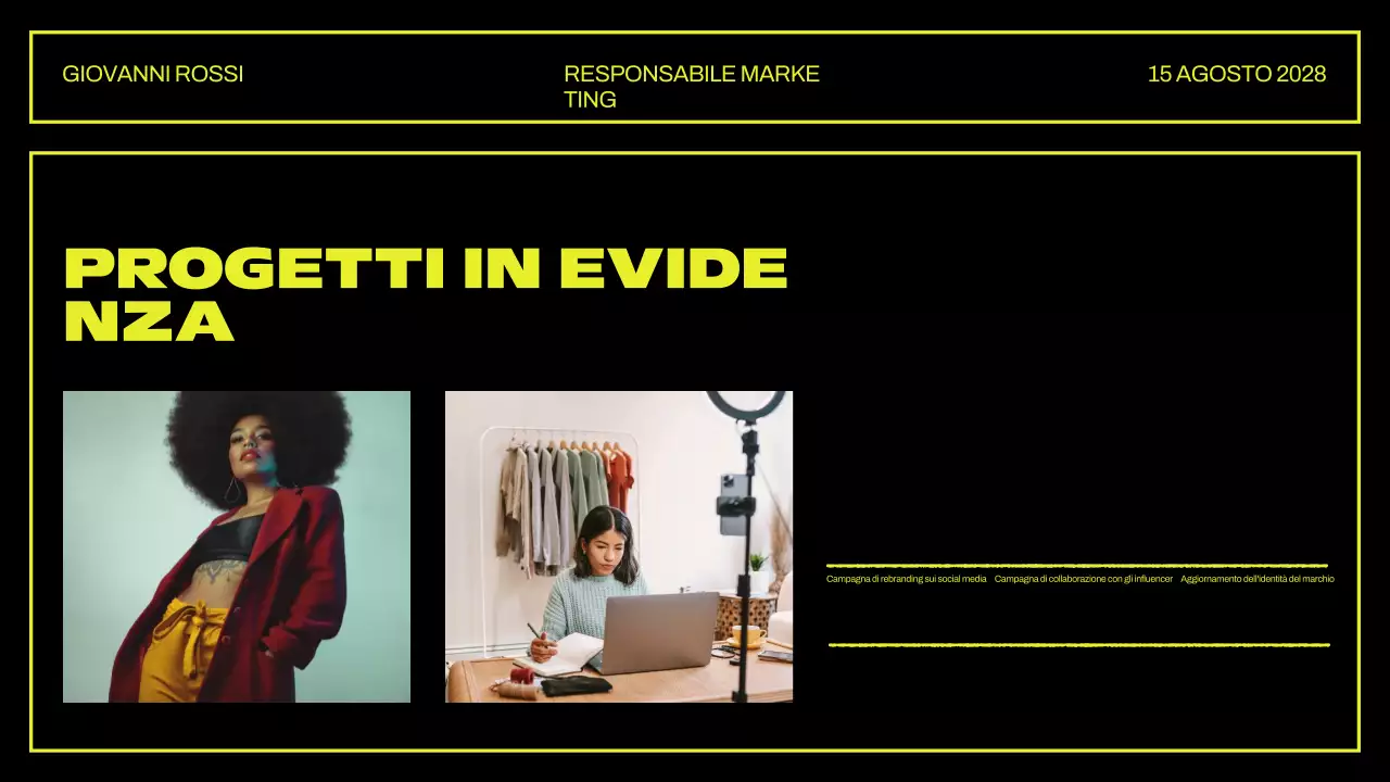 Presentazione del portafoglio creativo