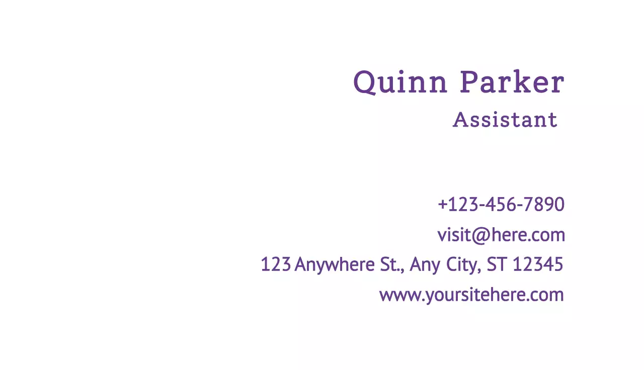 White Simple Business Card