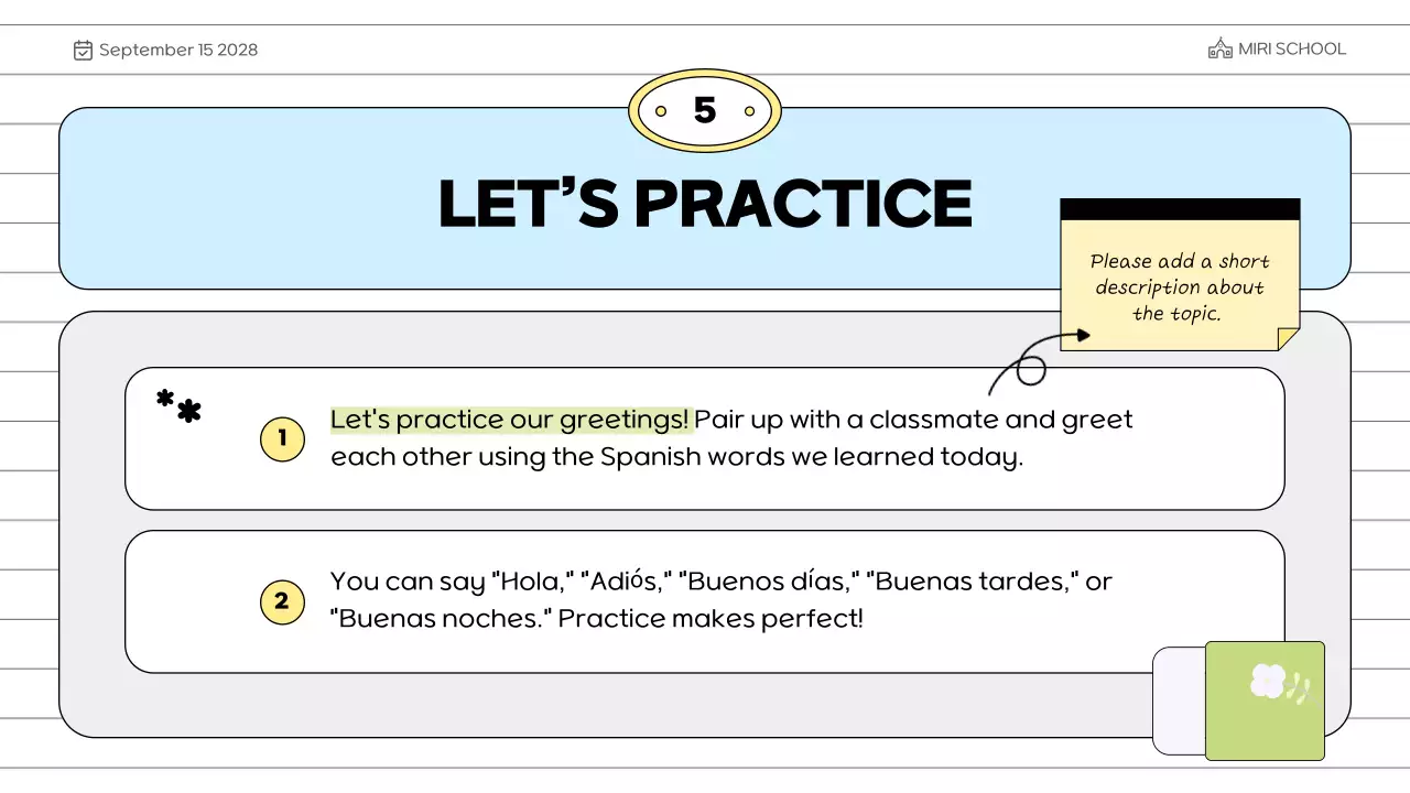 White Simple Language Course Presentation