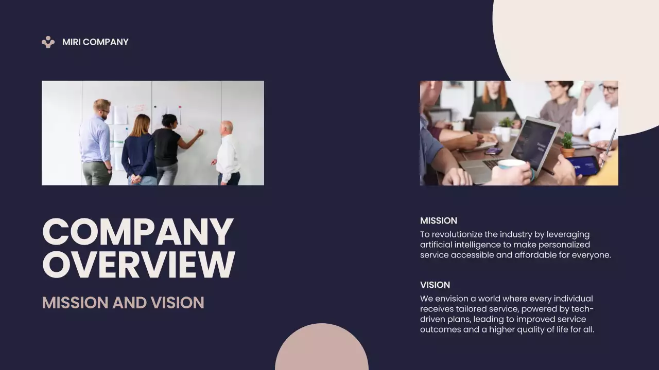 Navy Modern Business Pitch Presentation