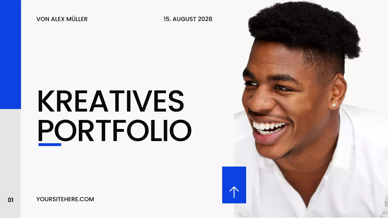 Blaues Modernes Kreativitätsportfolio