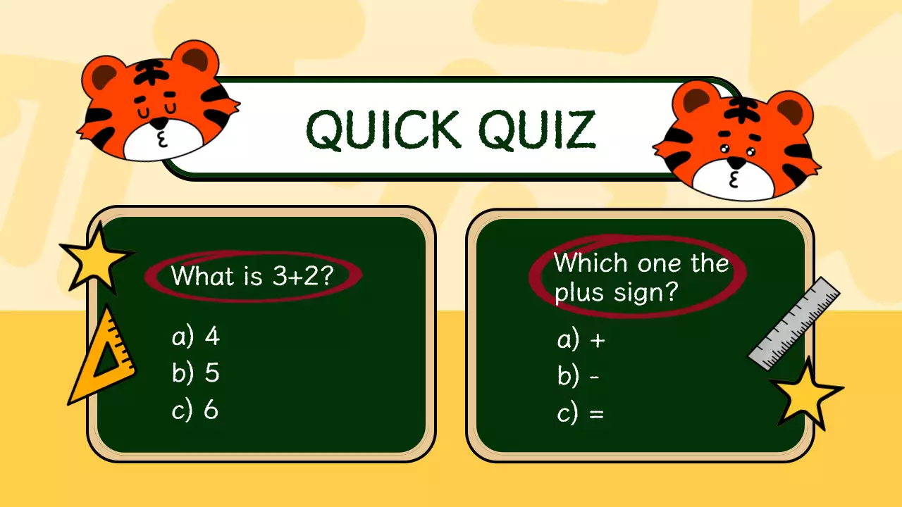 Orange Cartoon Math Class Presentation