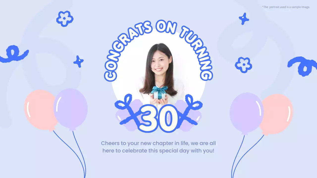 Blue Simple Birthday Invitation Presentation