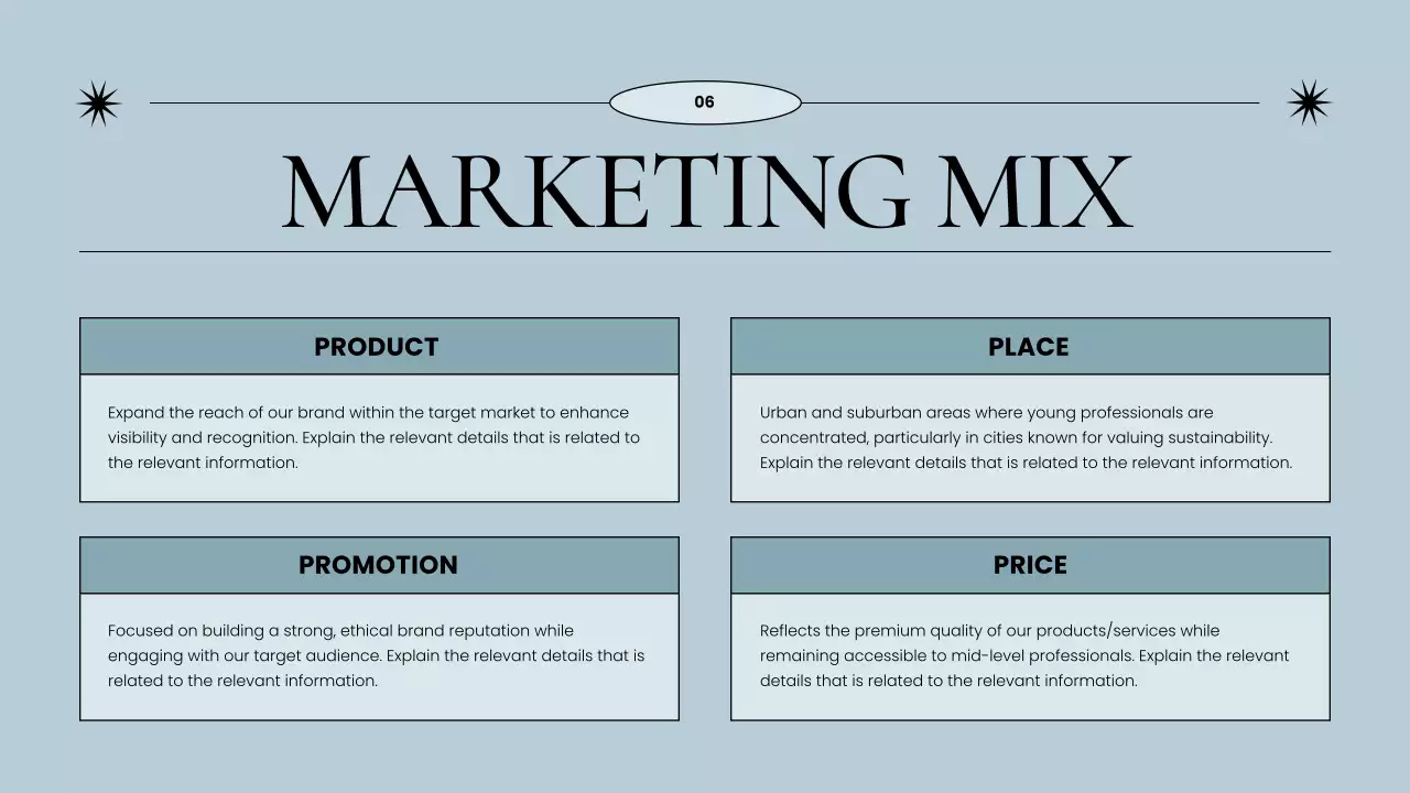 Blue Professional Marketing Plan Document Presentation