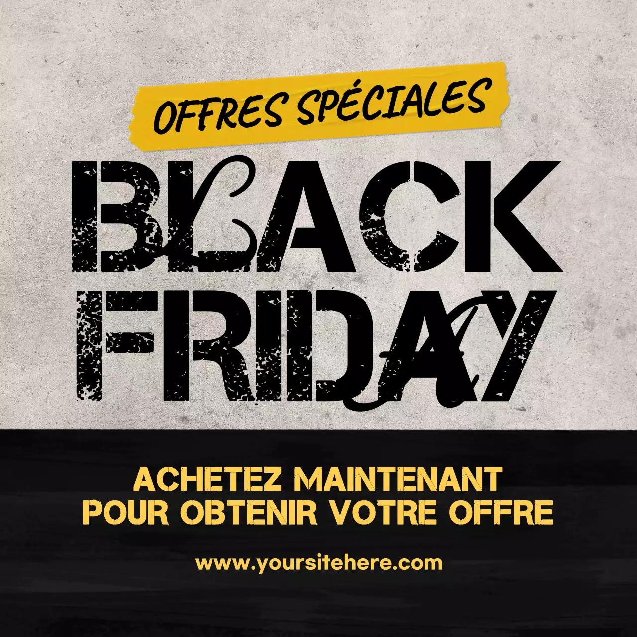 black bold sale promotion