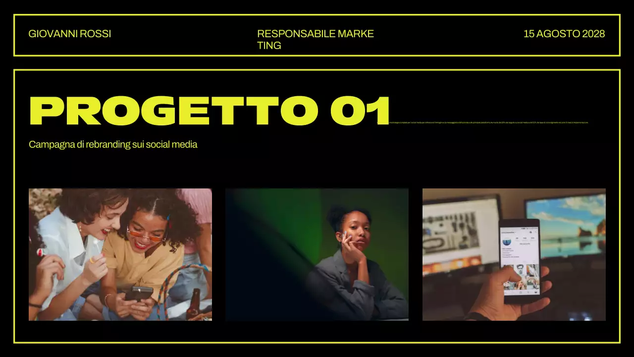 Presentazione del portafoglio creativo