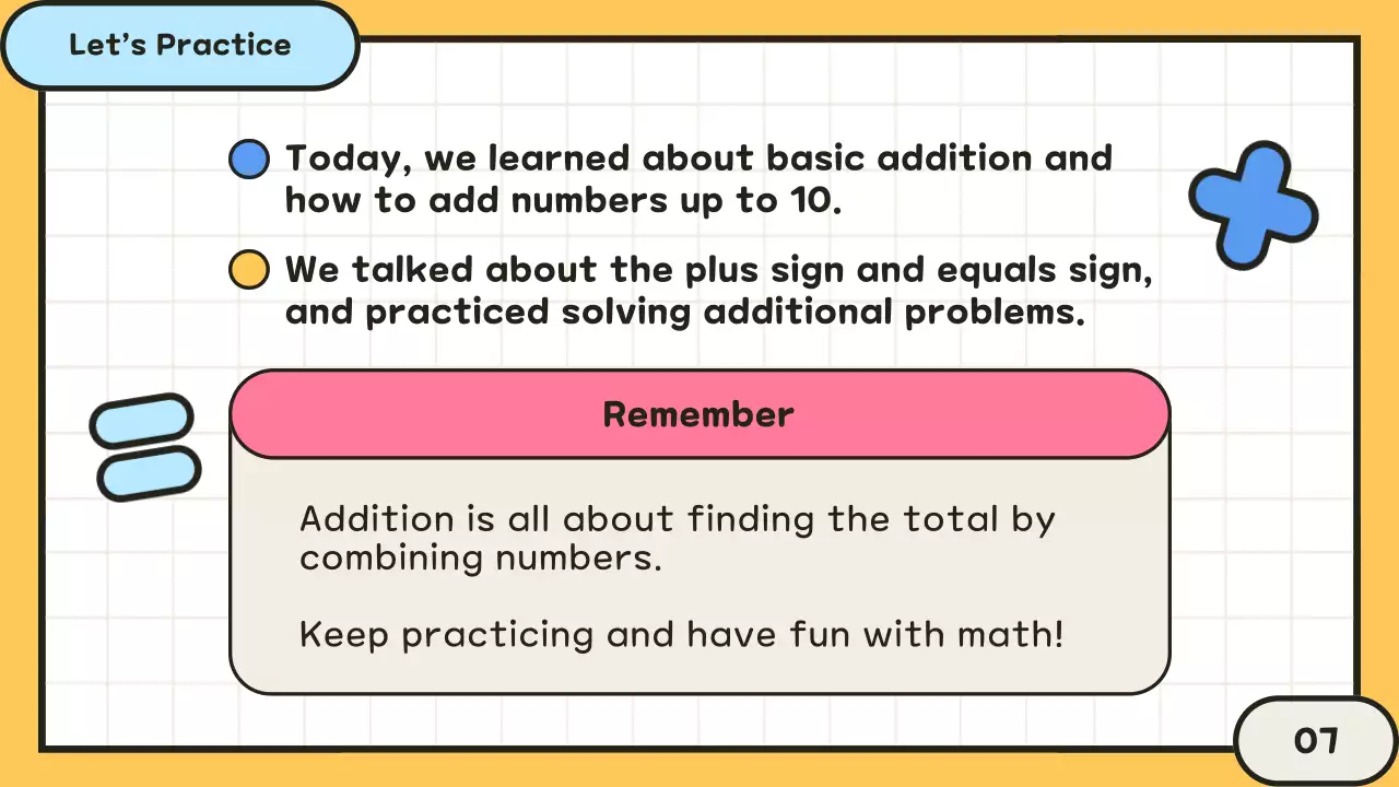 Yellow Playful Math Guide Presentation