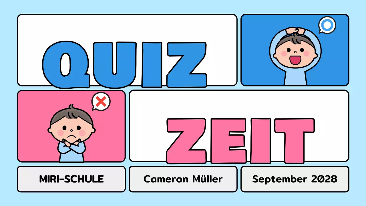 blaues Comic-Quiz Ankündigung