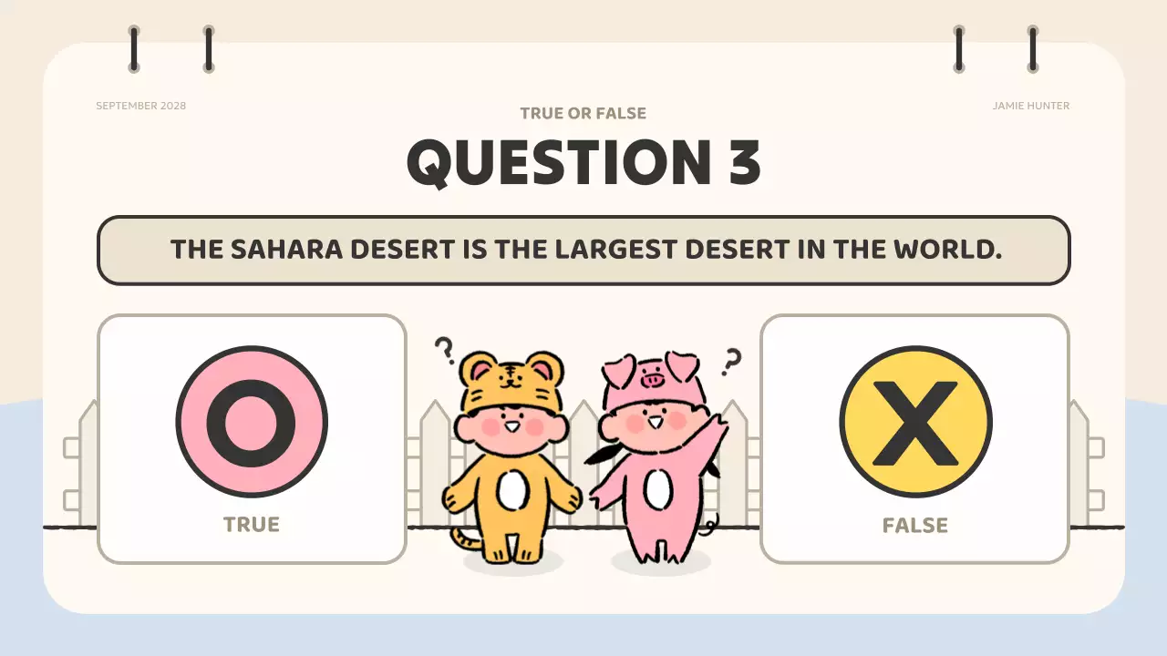 Beige Simple Quiz Guide Presentation