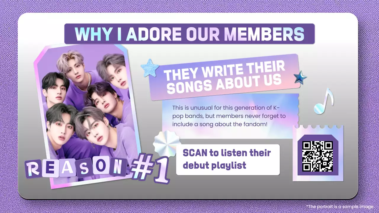 Purple Trendy Fan Diary Presentation