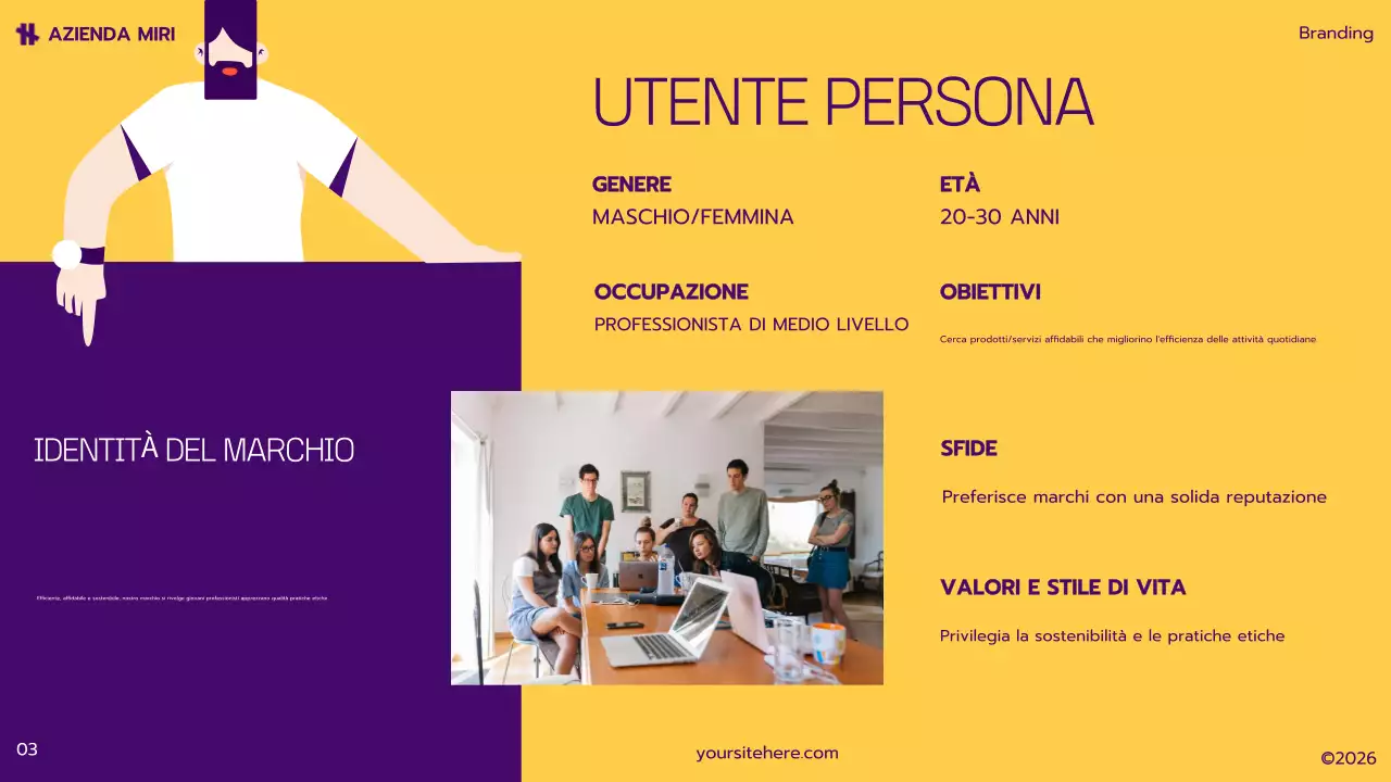 piano di marketing giallo moderno