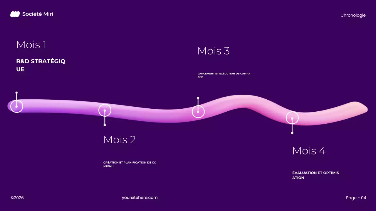 plan de marketing 3d pourpre, audacieux et moderne
