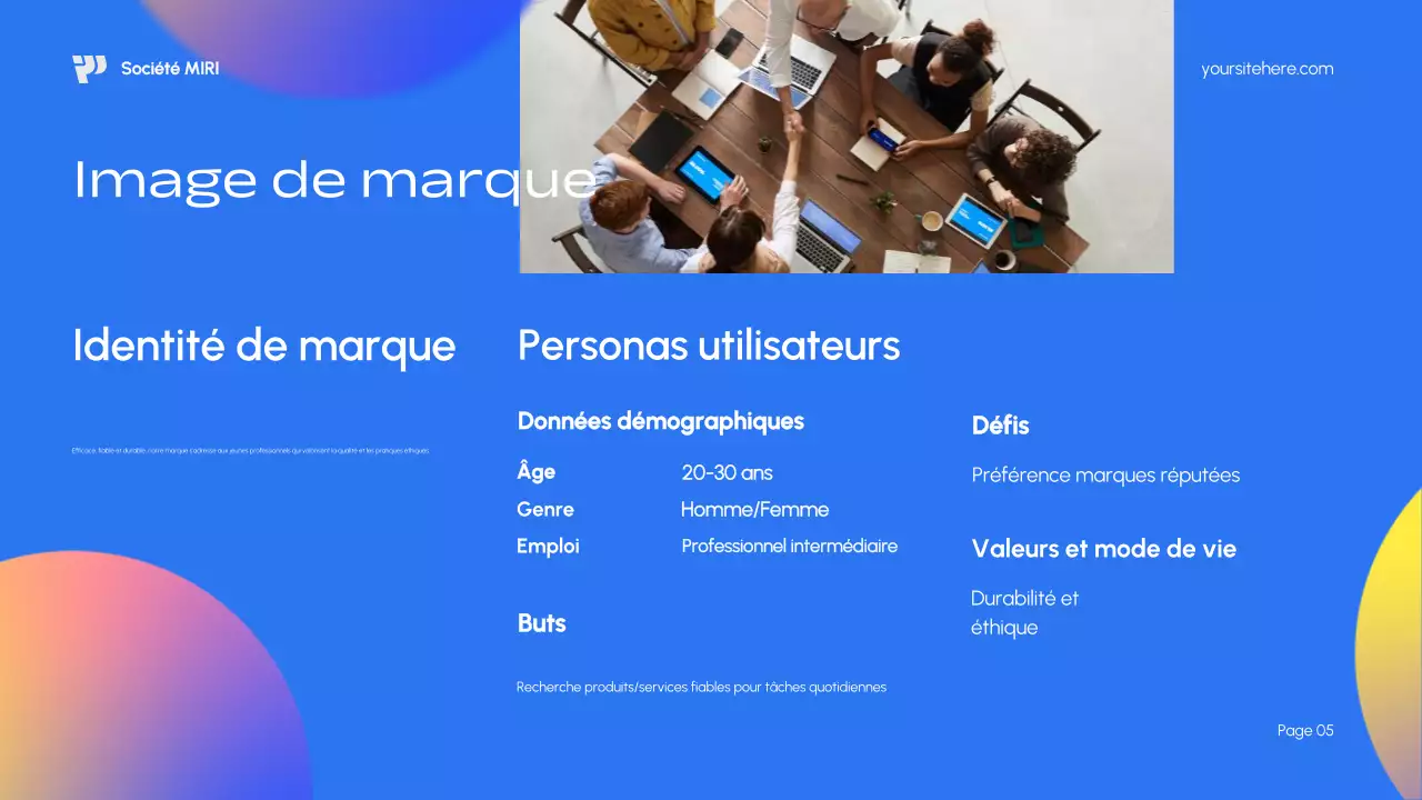 Plan de marketing moderne bleu