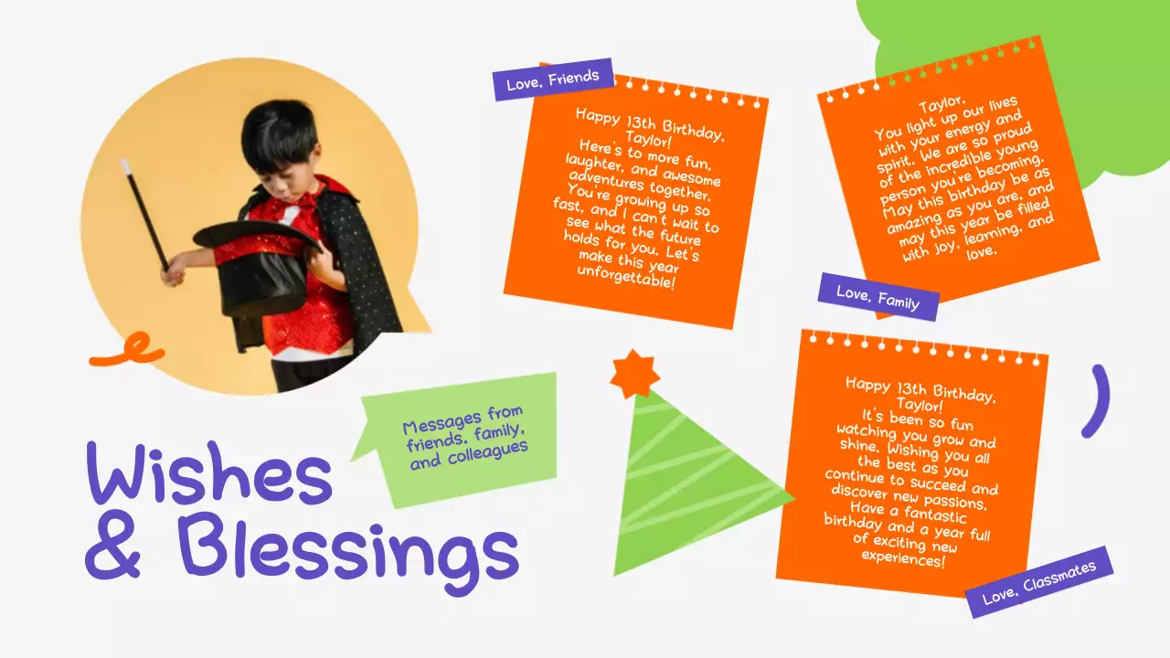 Orange Playful Birthday Card Presentation