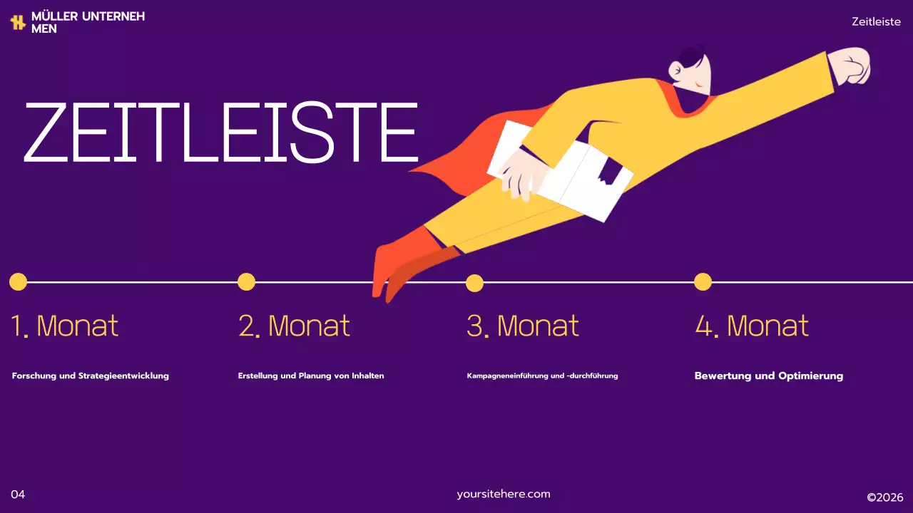 gelber moderner Marketingplan