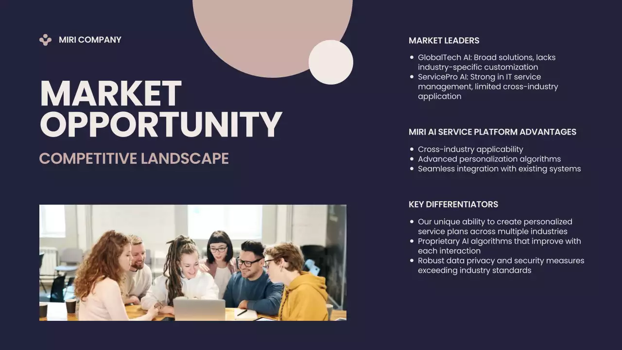 Navy Modern Business Pitch Presentation