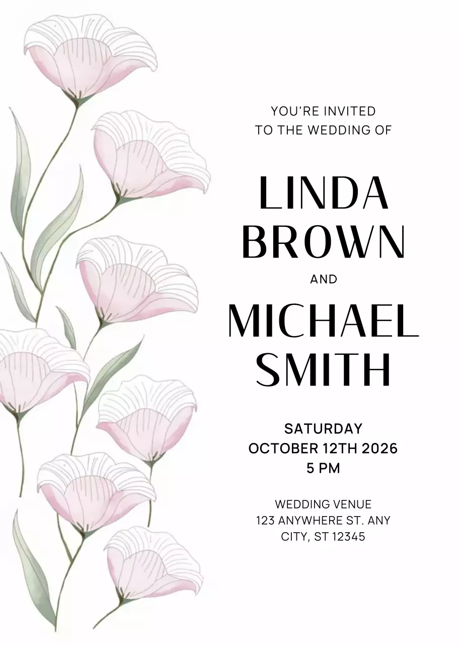 undangan pernikahan elegan berwarna putih