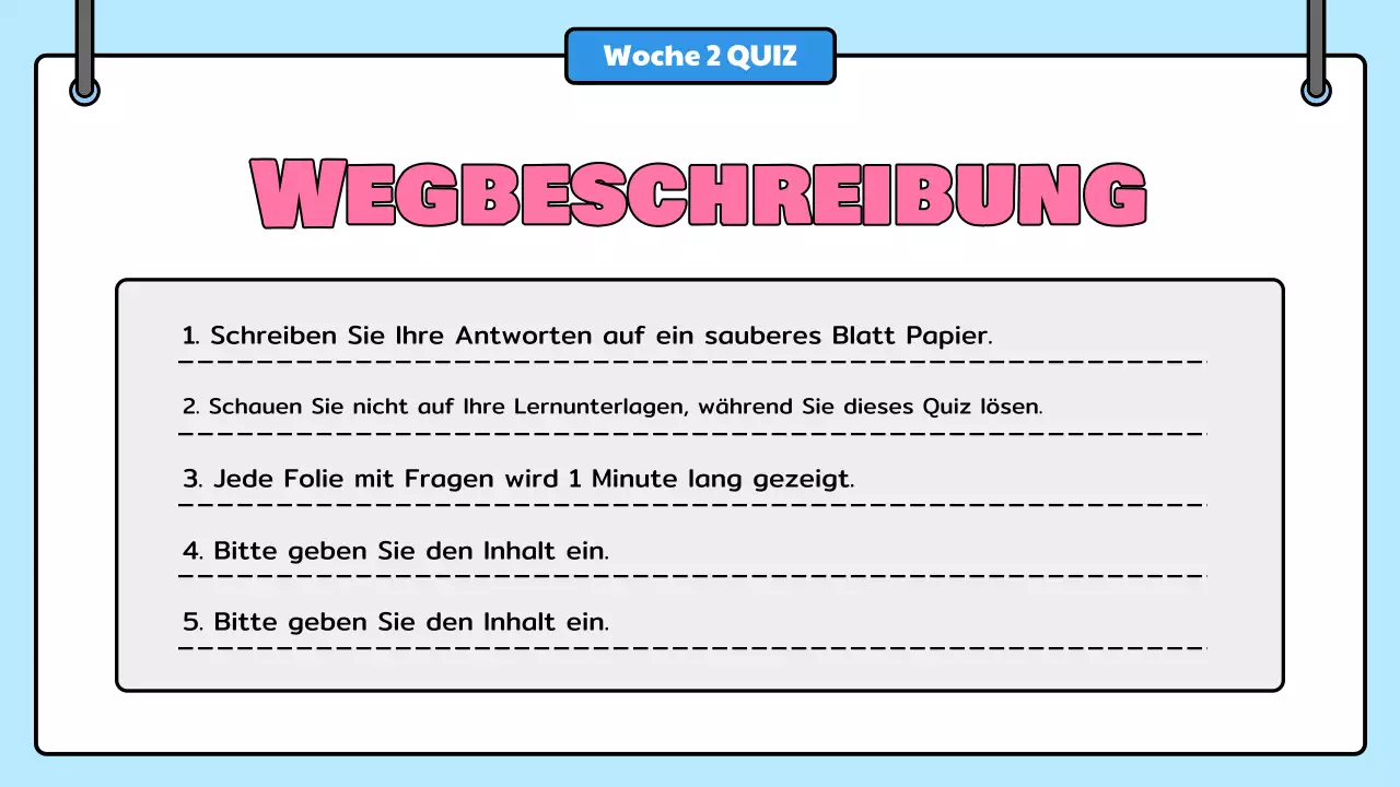 blaues Comic-Quiz Ankündigung