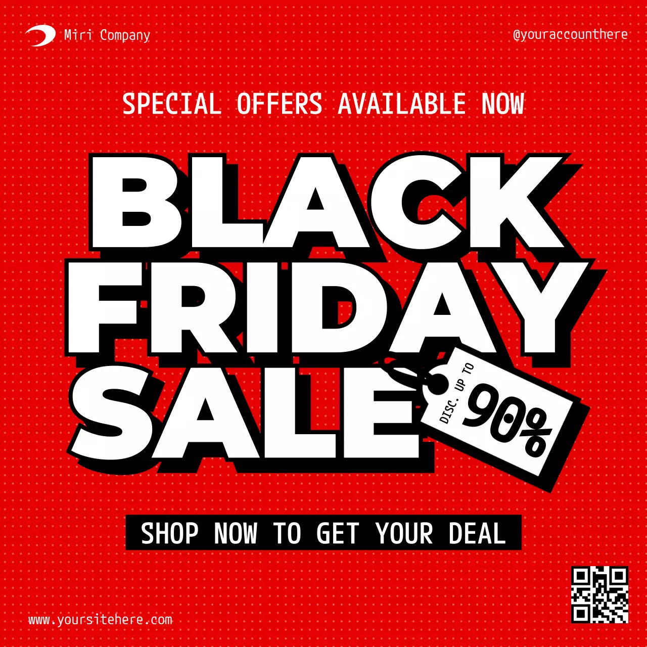 Red Bold Sale Promotion Social Media Post