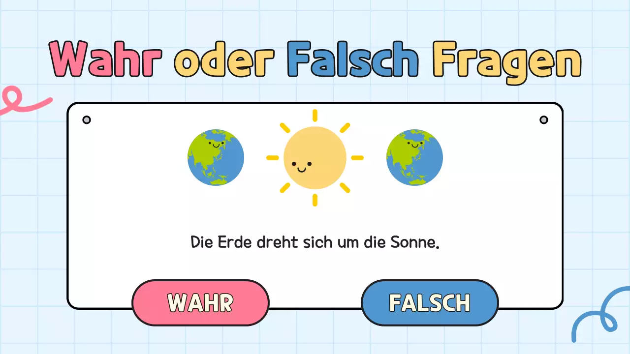 Gelbes Quiz für Schülerpräsentation