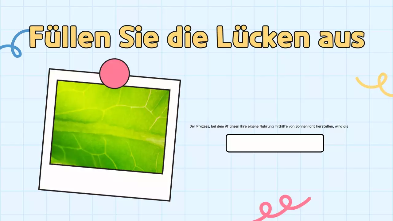 Gelbes Quiz für Schülerpräsentation