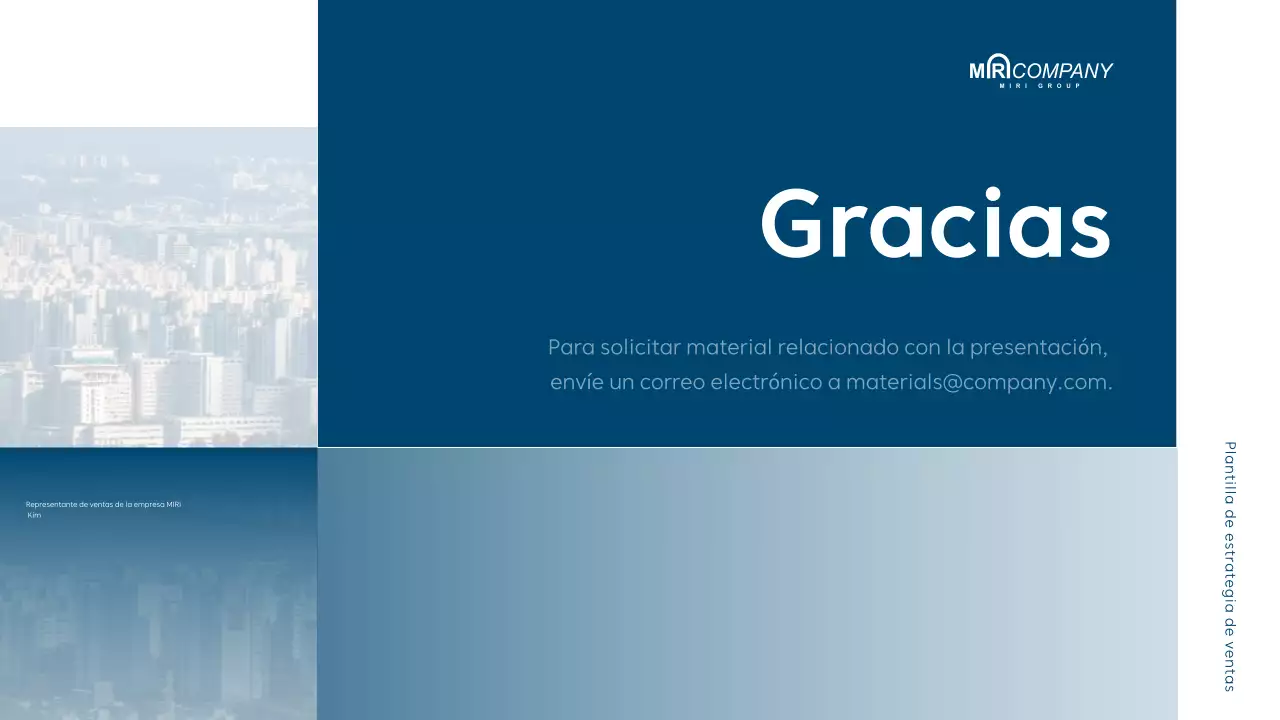 Una estrategia de ventas moderna en azul y blanco
