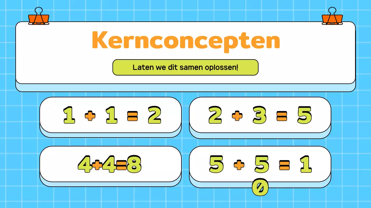 Blauwe vrolijke cursus wiskunde