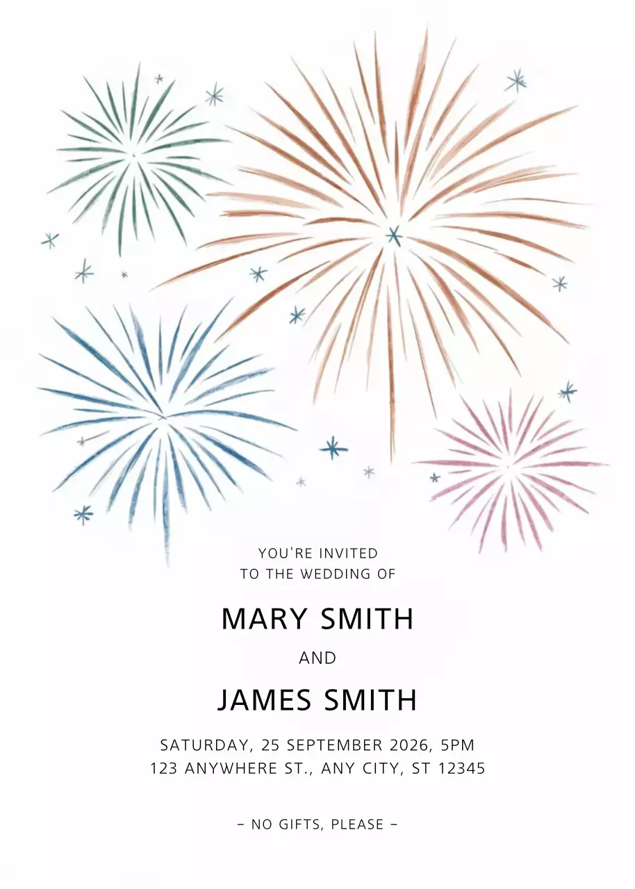 Thiệp cưới thanh lịch đầy màu sắc