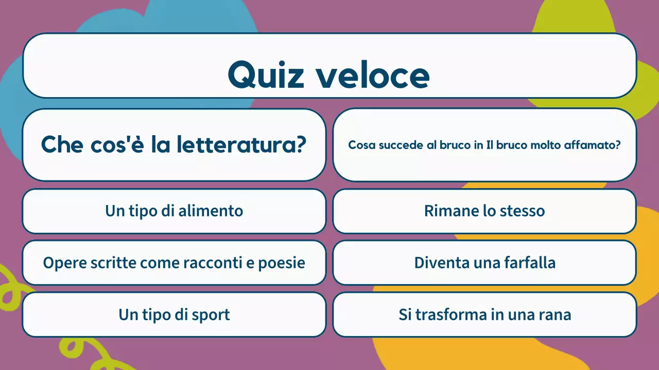 Illustrazione colorata Letteratura Presentazione dei materiali di classe