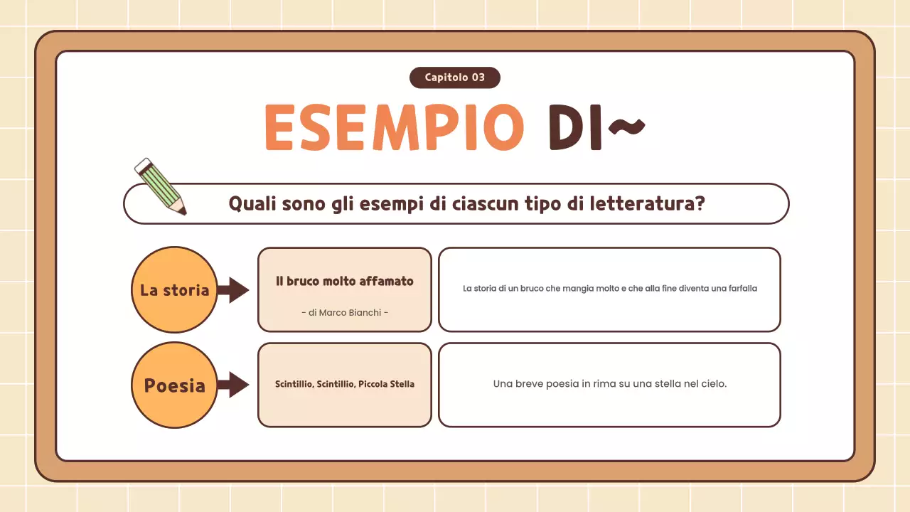 corso di letteratura semplice arancione