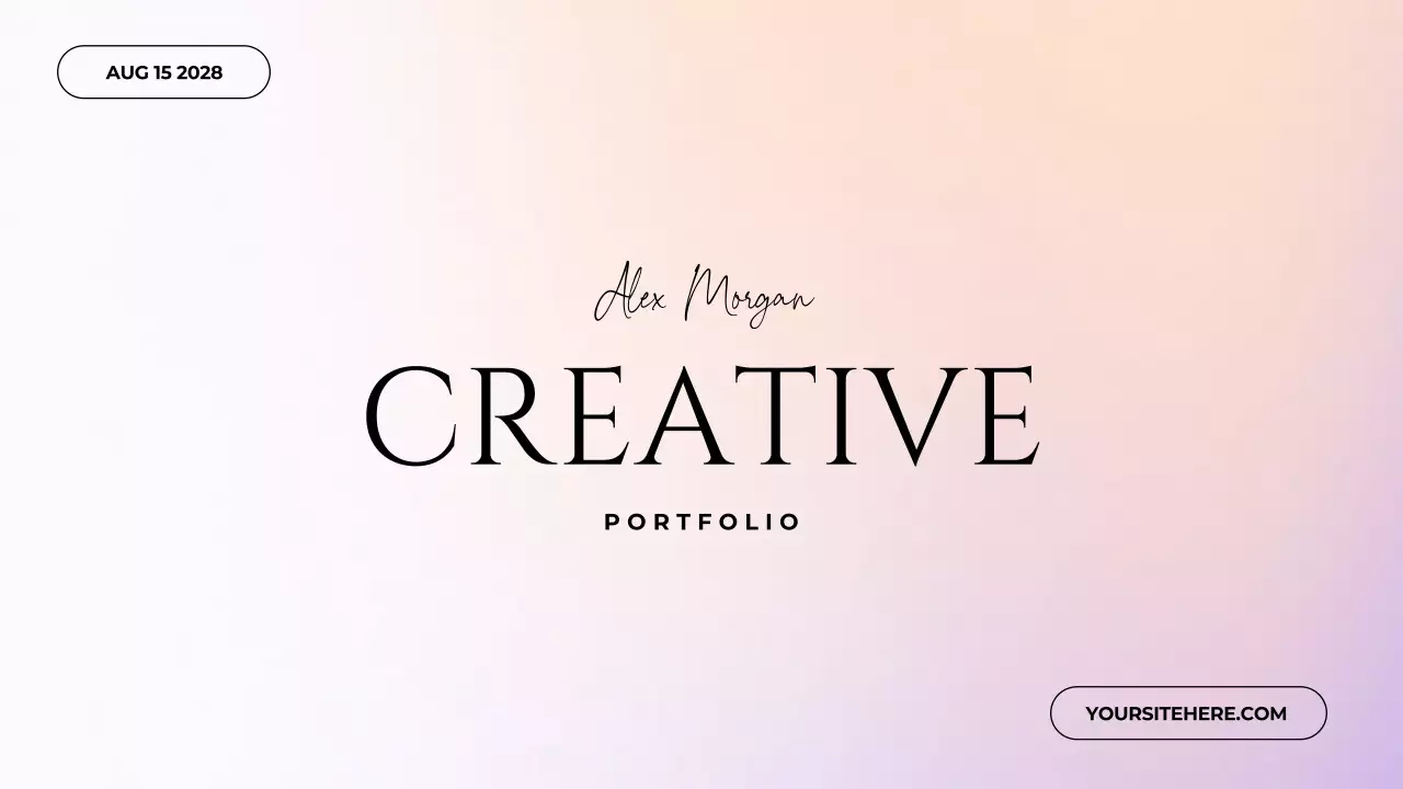 Pastel elegant portfolio presentation template