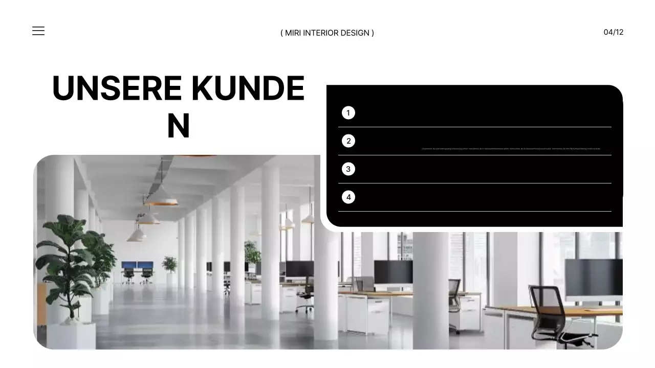 Ein Markenbriefing für eine moderne Büroeinrichtung in Schwarz und Weiß