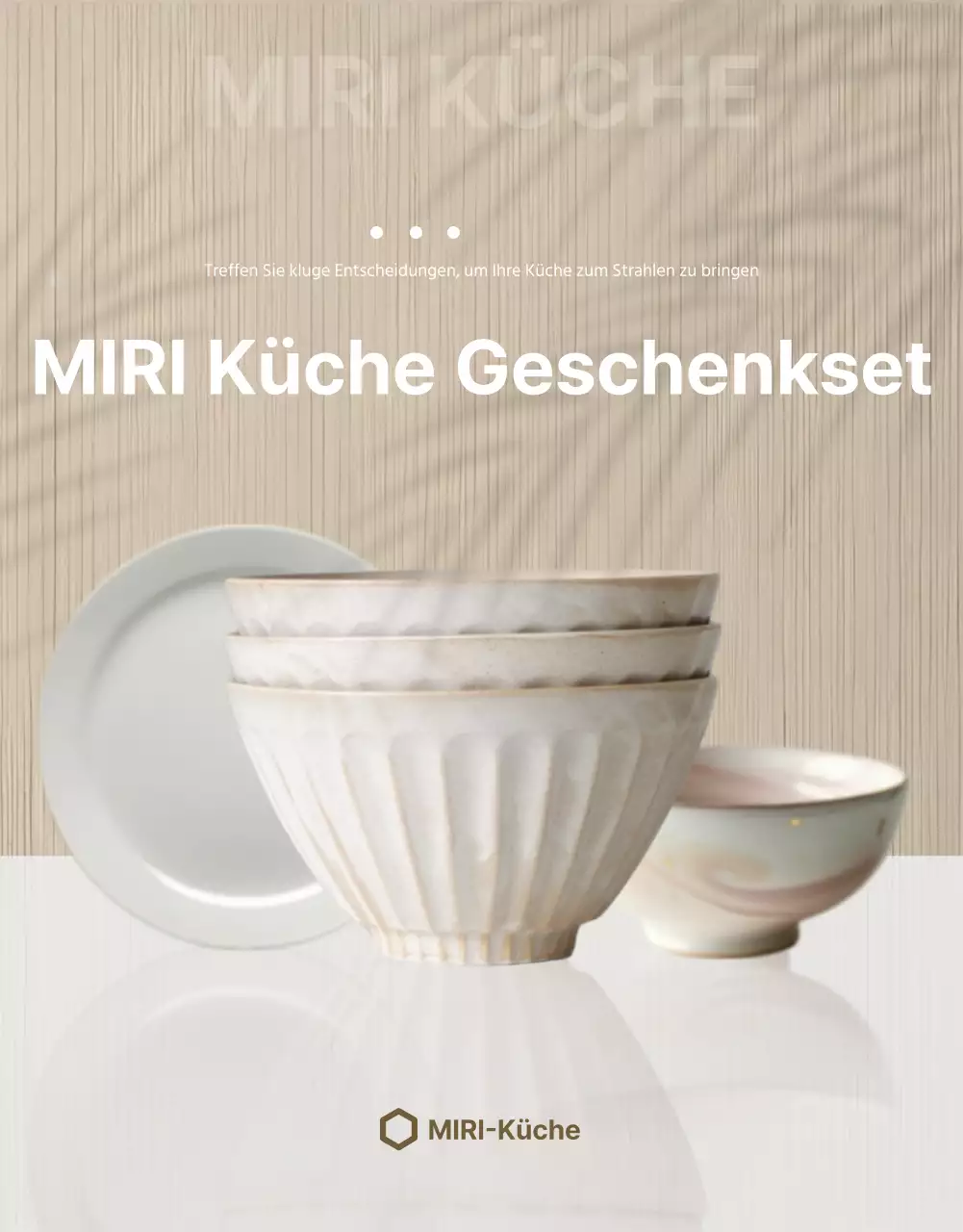 Modernes Einweihungsgeschenk Küchengeschirr in beige fördern