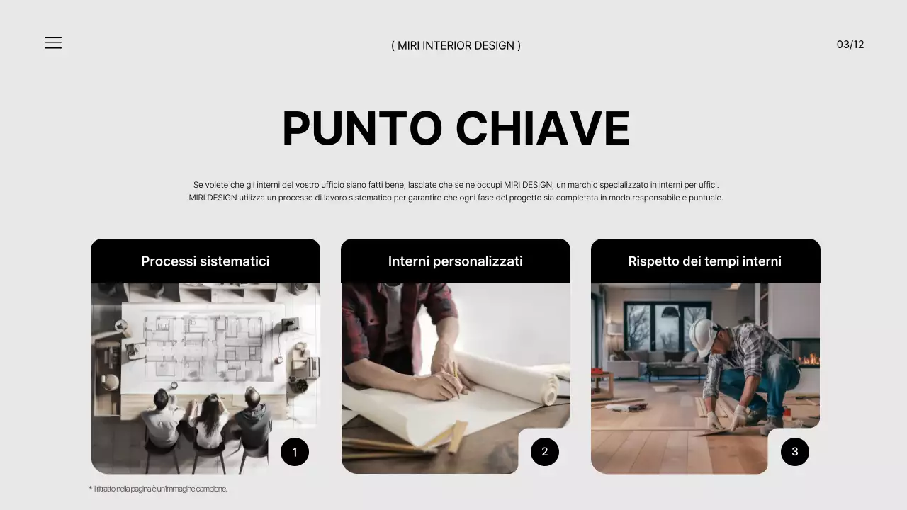 Un brief di marca per un interno di ufficio moderno in bianco e nero