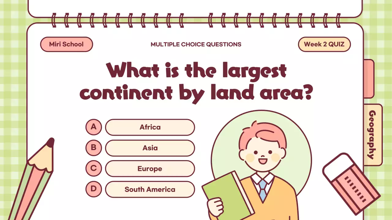 Pink Cartoon Quiz Announcement Presentation