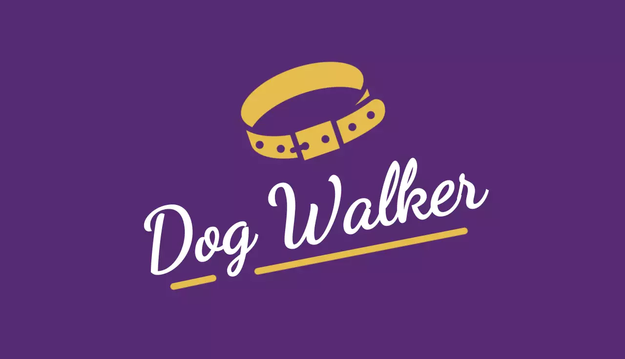 Purple Simple Dog Business Card