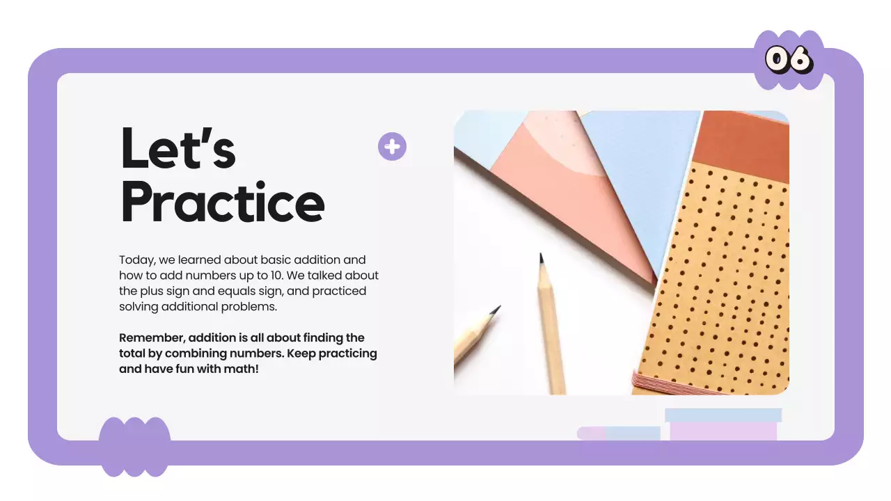 Apresentação do curso de matemática simples roxo