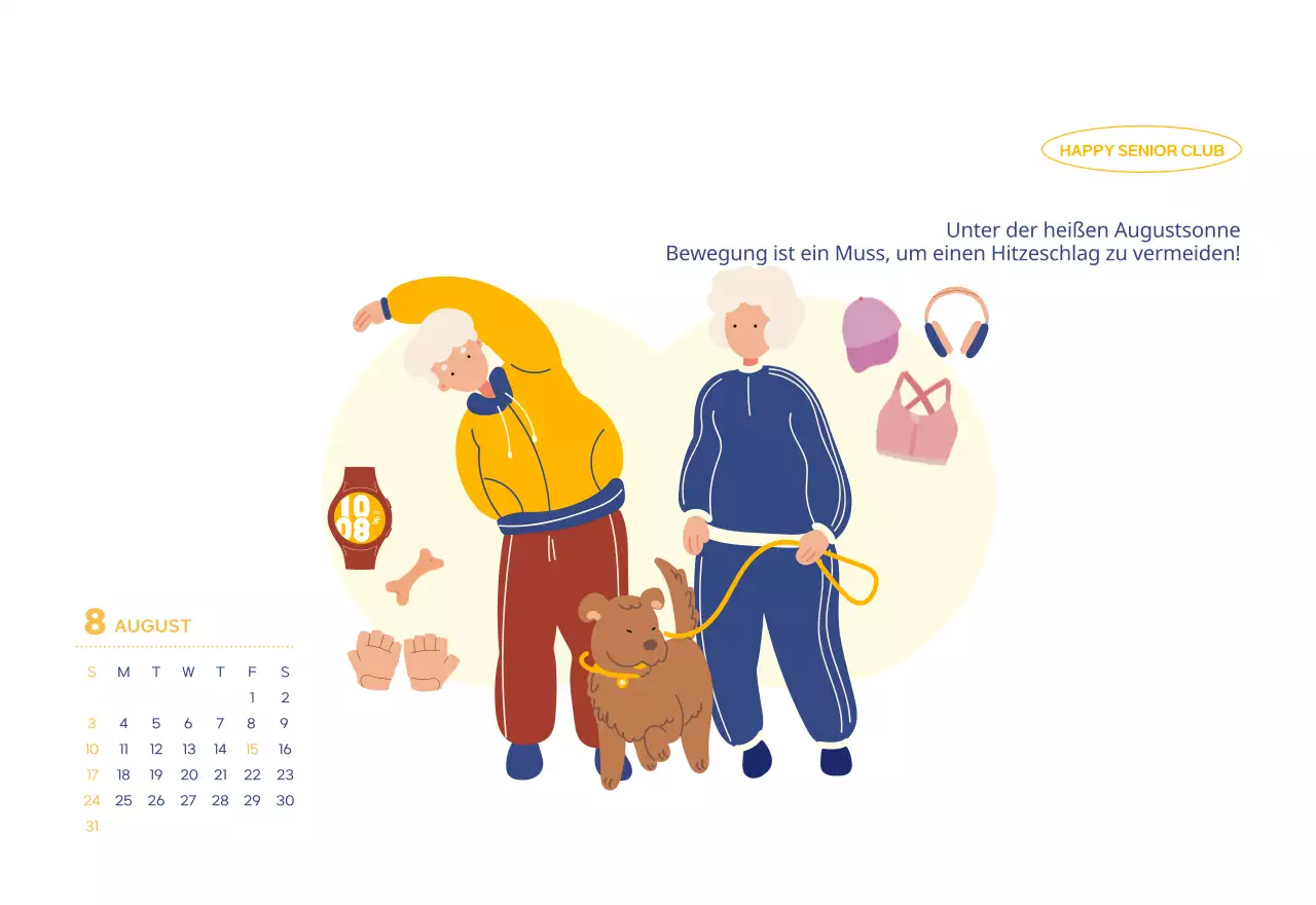 Geschäftskalender mit niedlichen Illustrationen