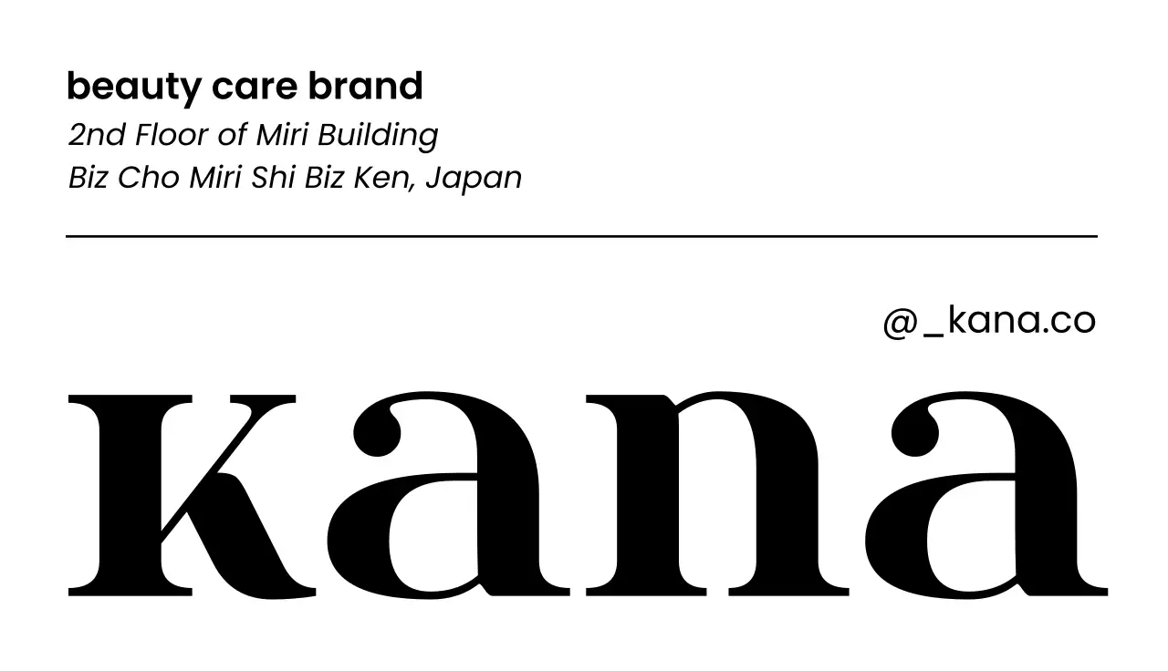 白と黒のシンプルでおしゃれなエステショップ名刺デザイン