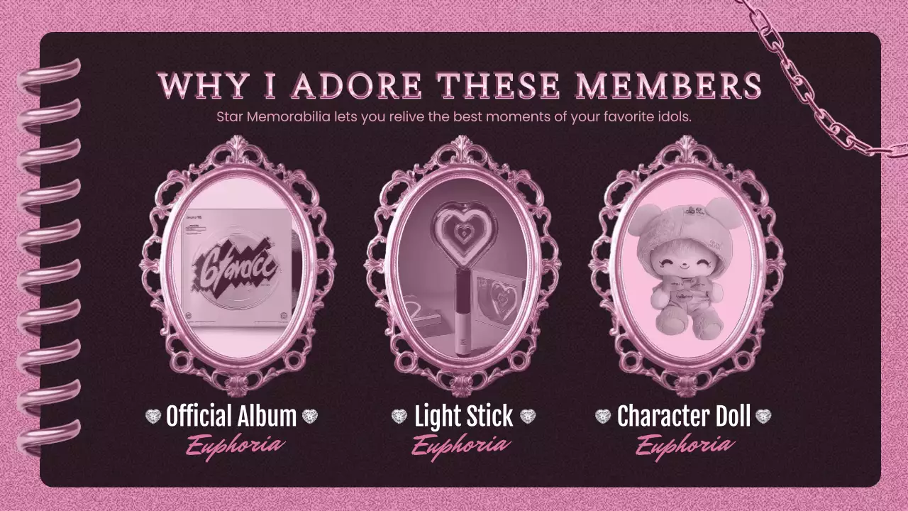 Pink Trendy K-Pop Collection Promotion Presentation