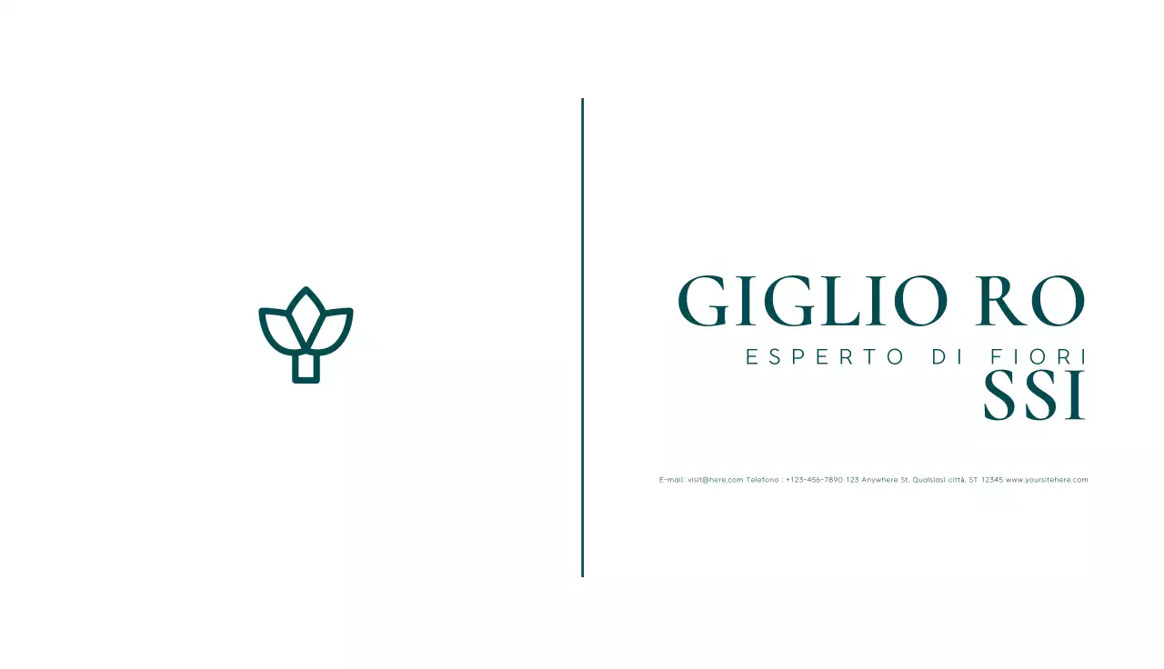 biglietto da visita minimalista bianco