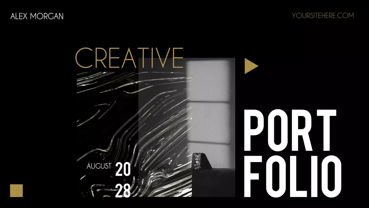 Black Modern Portfolio Resume Presentation