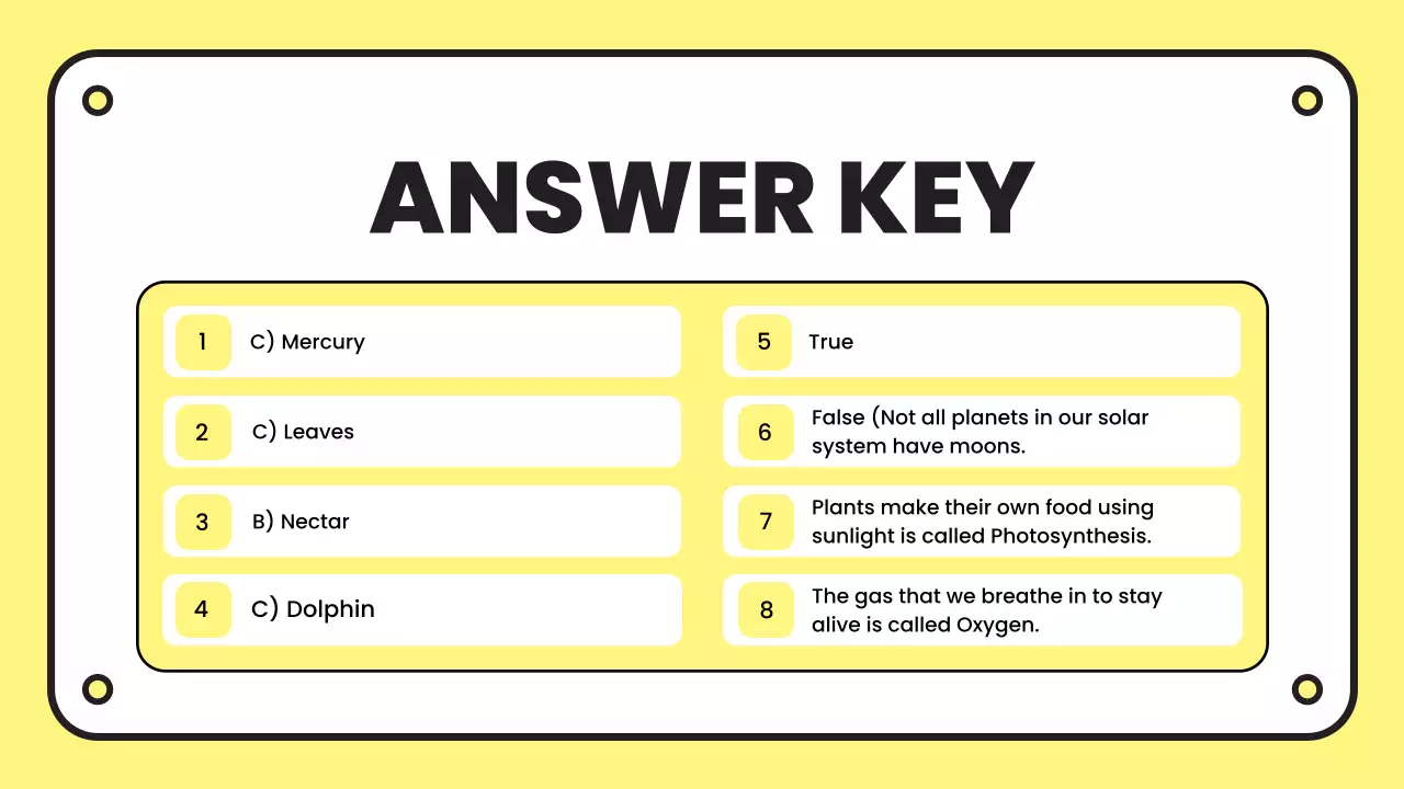 Yellow Playful Quiz Announcement Presentation