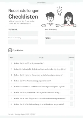 Checkliste für den Beitritt zu Mint Simple