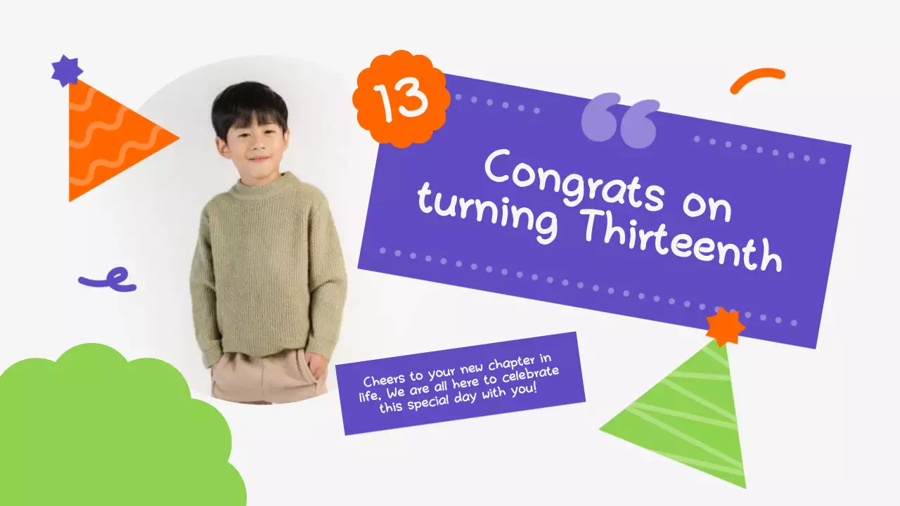 Orange Playful Birthday Card Presentation