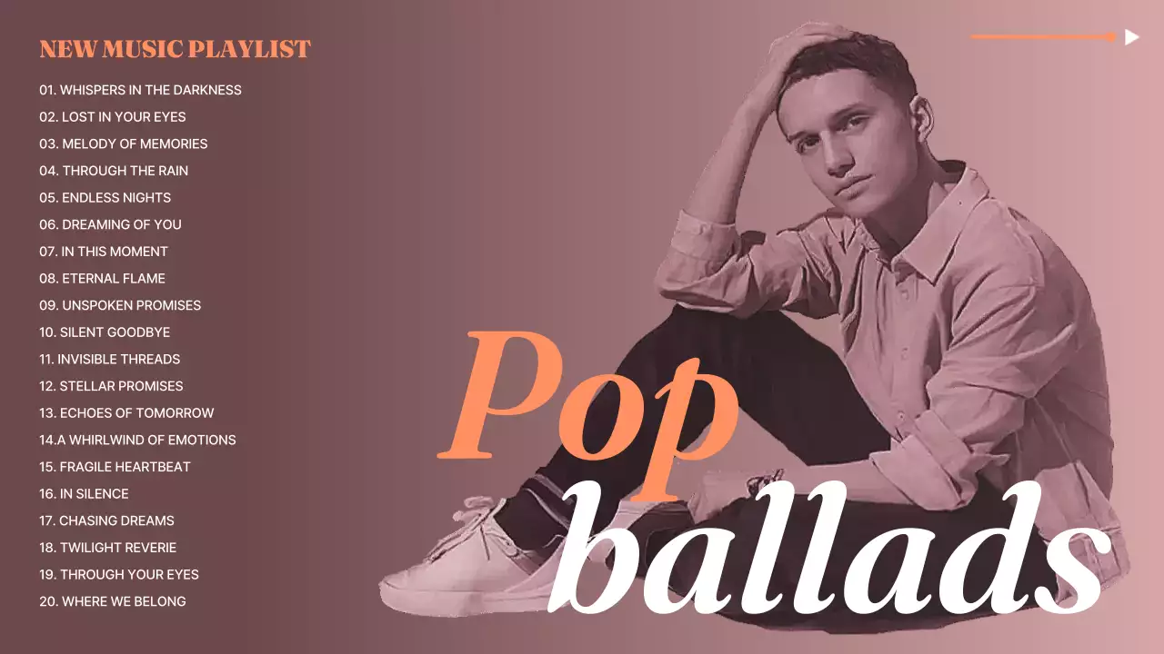 Coral Retro Music Playlist YouTube Thumbnail